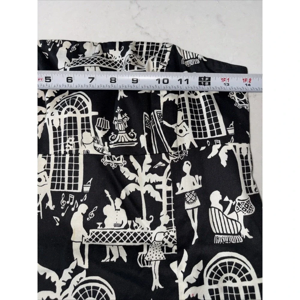 Lilly Pulitzer Bowen Dress Late Night Toile Womens 2 Black Strapless Palm Royale - Picture 6 of 7